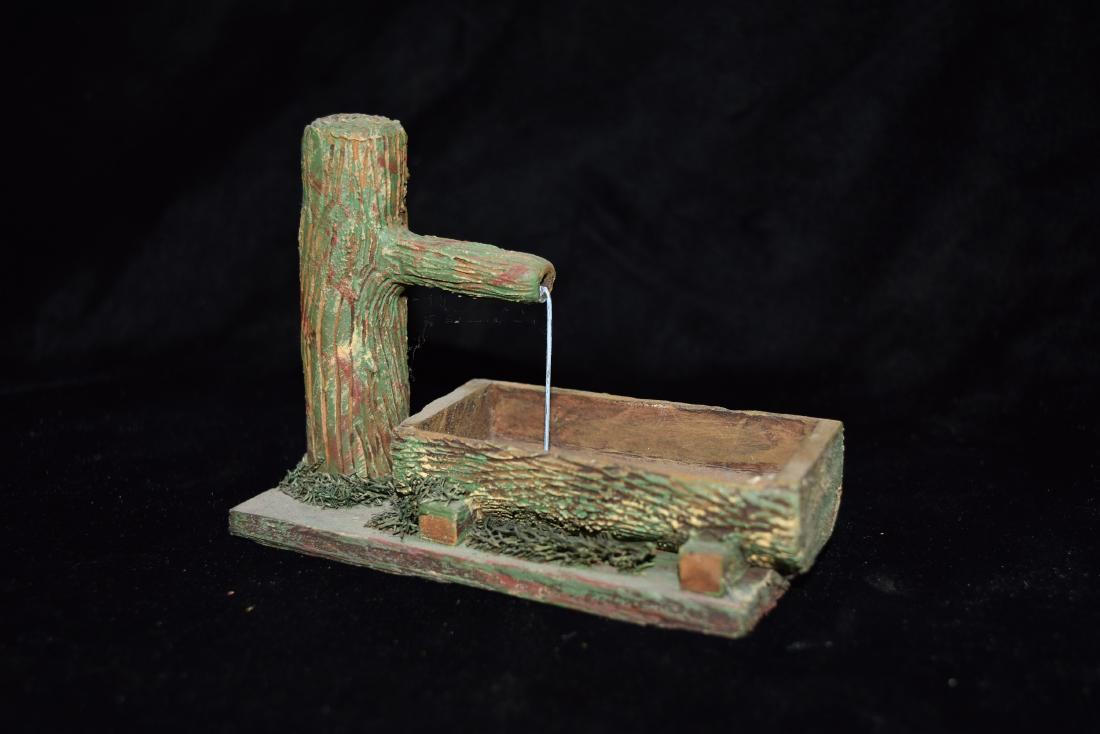 Wood Log Water Spout and Trough Toy Germany Early 20th (1 of 7)