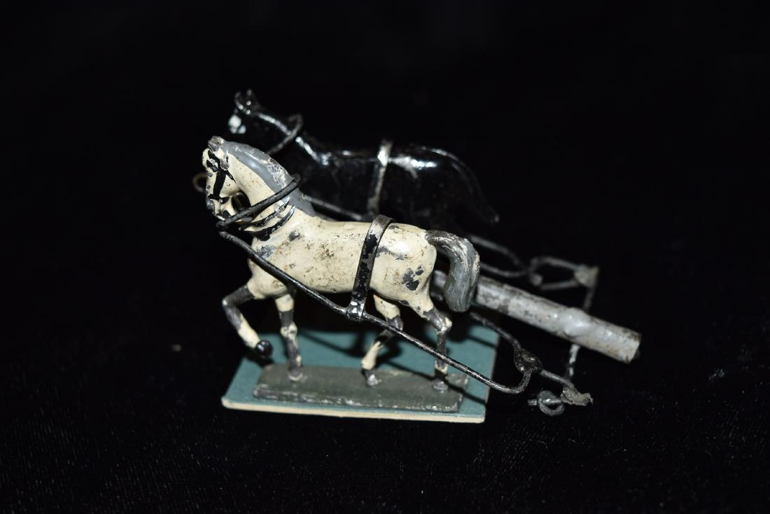 Lead/Tin Horses with Harness Toy European Early 20th (1 of 7)