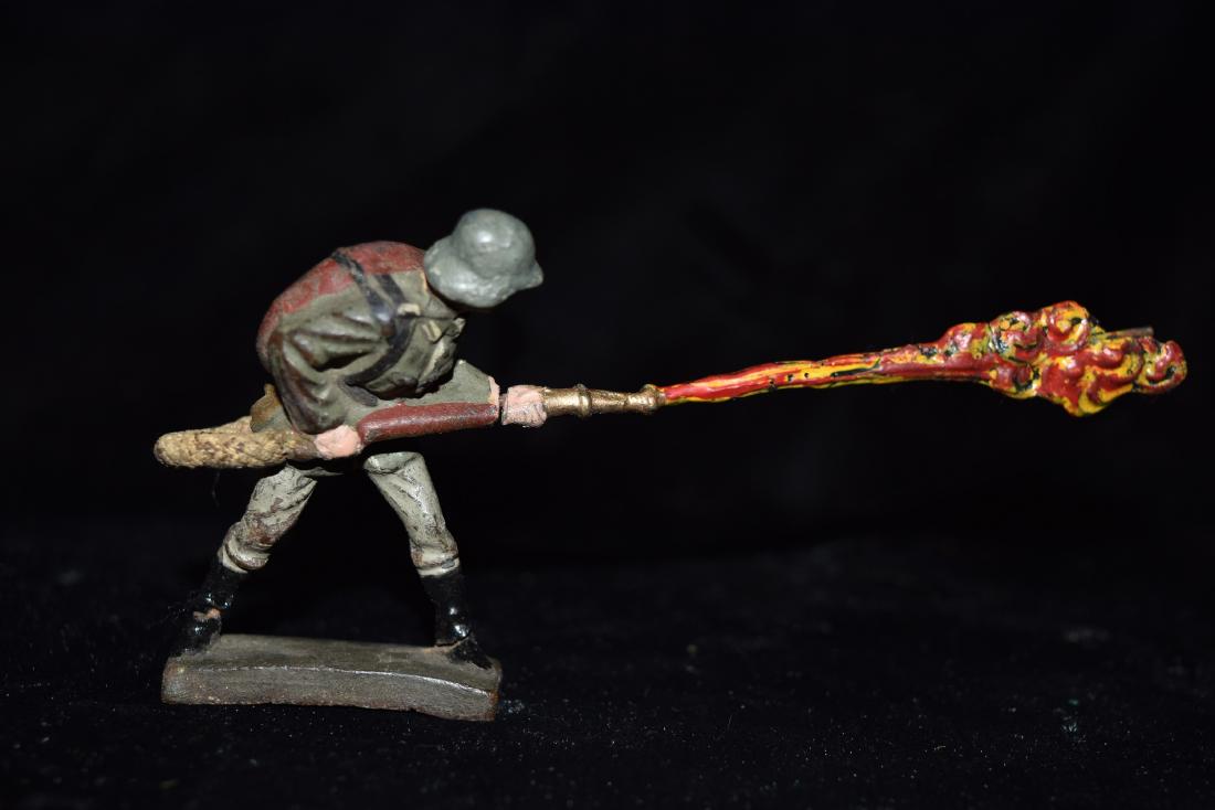 Elastolin WWII German Soldier Shooting Flamethrower Toy (1 of 8)