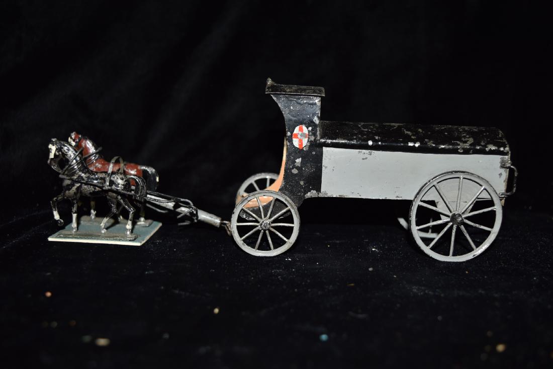 Lead/Tin Horses Pulling Hearse Toy European Early/Mid (1 of 7)