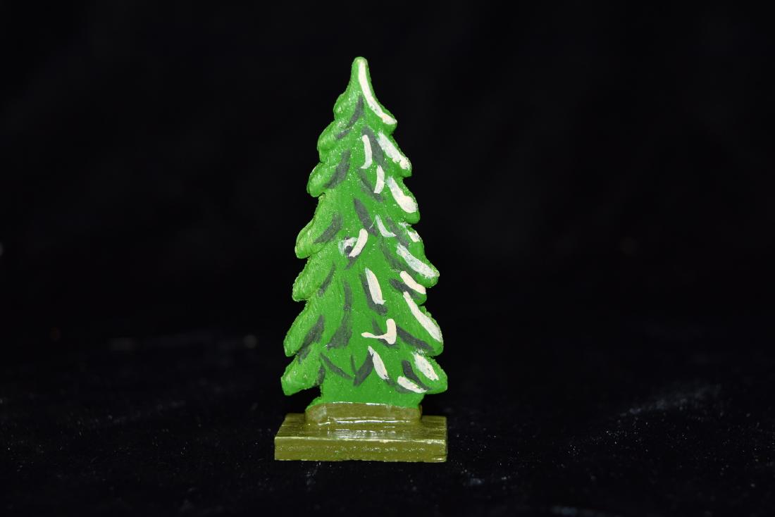 Wood Pine Tree Cutout Handpainted Toy Germany Mid 20th (1 of 4)