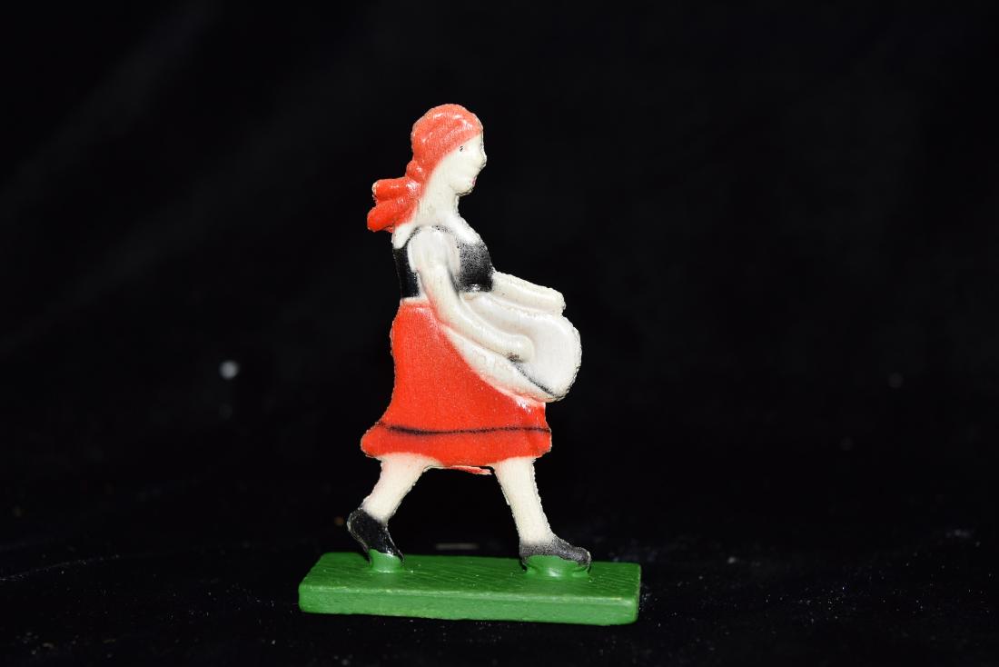 Wood Woman Carrying Sack Handpainted Toy Germany Mid (1 of 5)