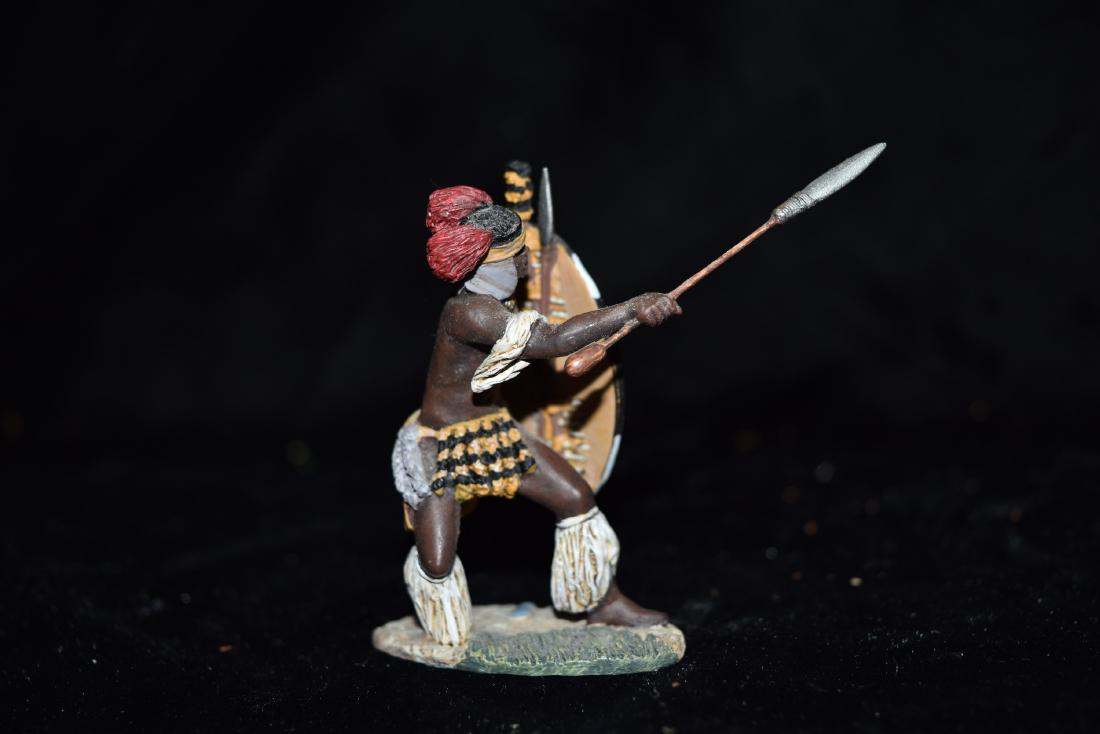 W. Britain Zulu Warrior with Spear and Shield Toy: W. Britain Zulu Warrior with Spear and Shield Toy
