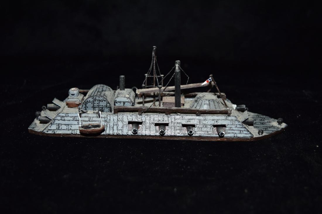 Handpainted Wood USS St. Louis Model Boat Marked "Larry: Handpainted Wood USS St. Louis Model Boat Marked "Larry Campbell 6-22-07" Toy