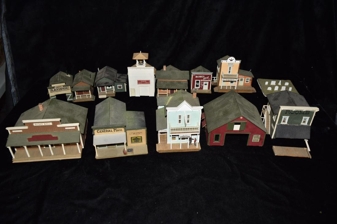Lot of Wood Western Town Buildings for Model Toy: Lot of Wood Western Town Buildings for Model Toy