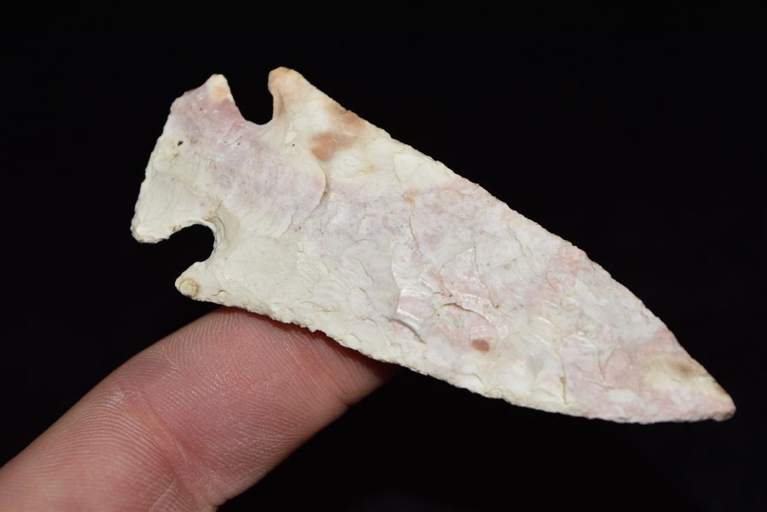 3 1/4" Red and white Apple Creek found in Lee County, (1 of 5)