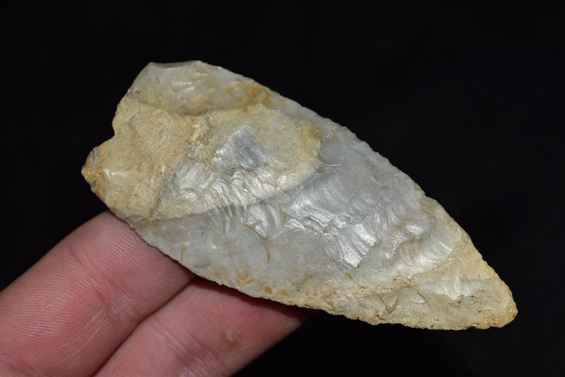 Nicely flaked Paleo Point, Ground Base, Great edgework, (1 of 5)