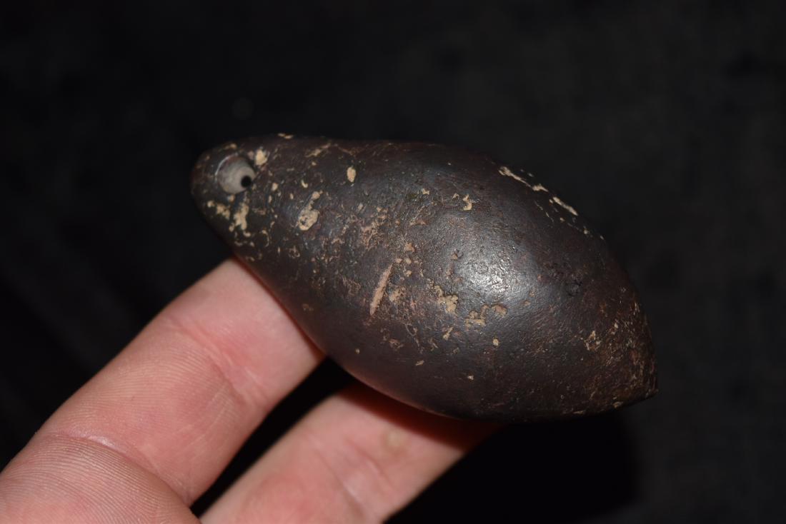 3 1/4" Drilled Hematite Plummet, Ralls Co Missouri (1 of 6)