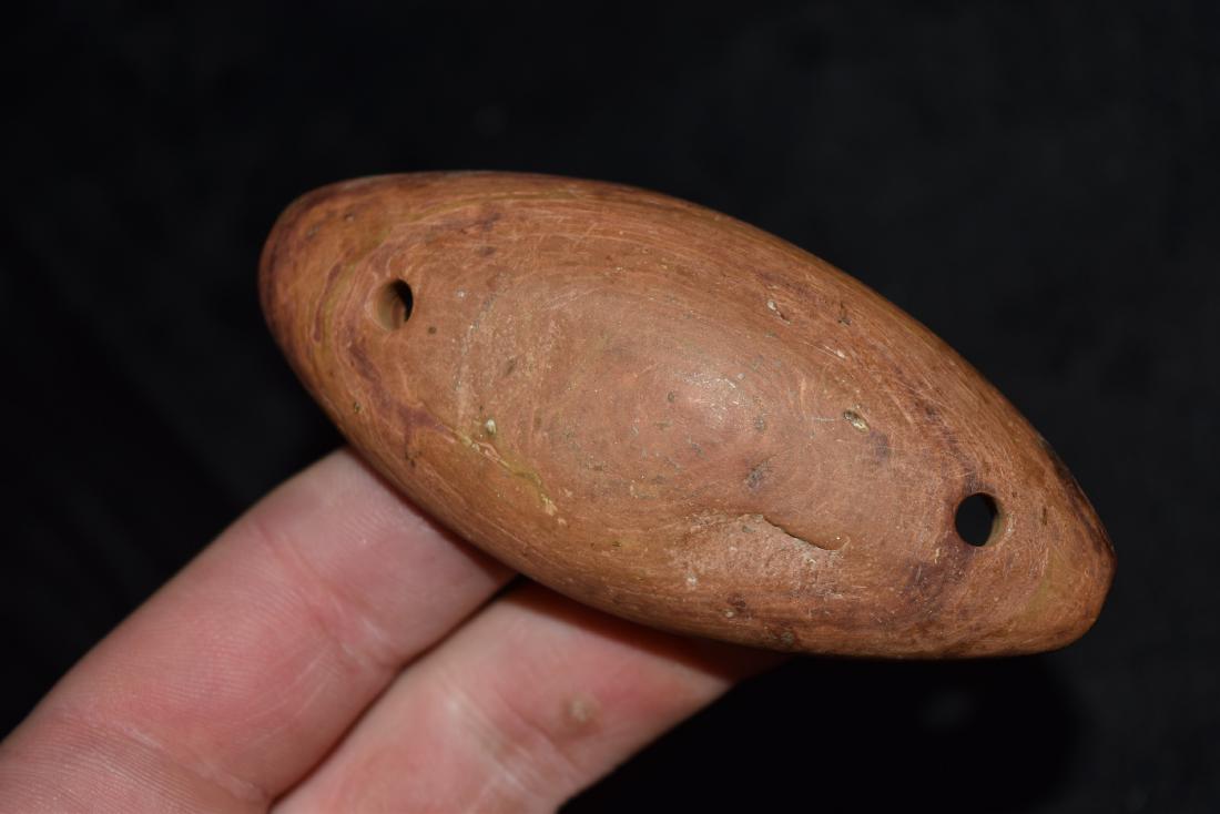 3 5/8" Claystone Gorget Adena, Haywood Co Tennessee: 3 5/8" Claystone Gorget Adena, Haywood Co Tennessee