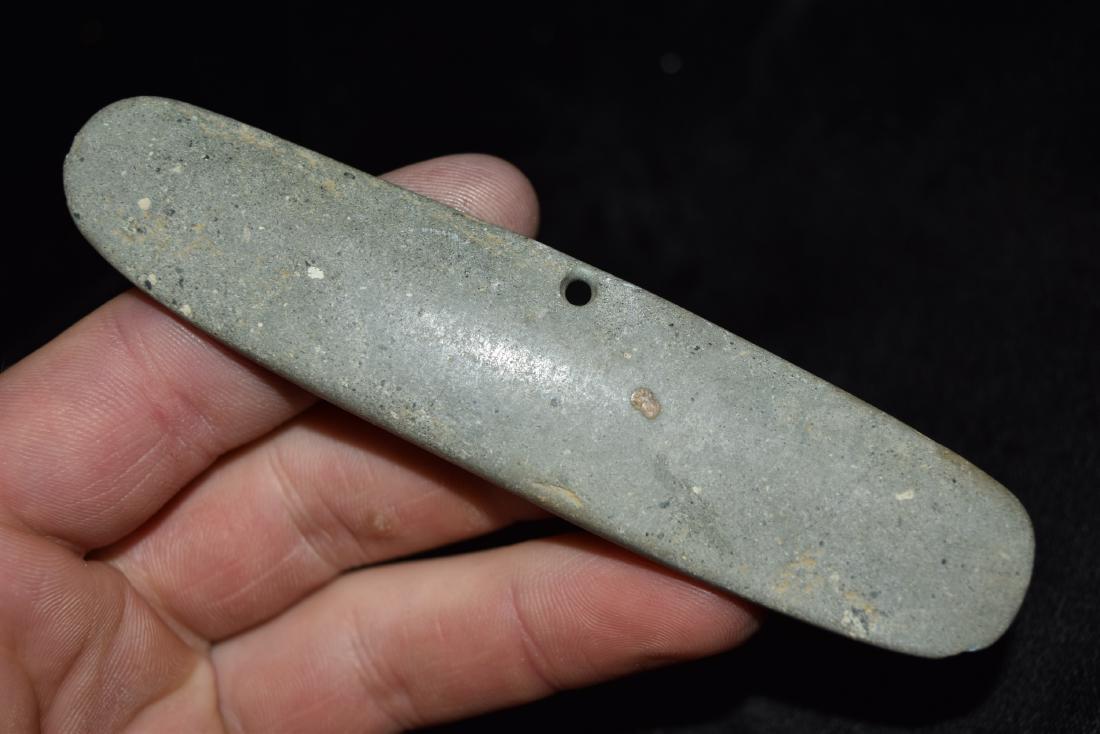 4 3/4" Long Pre-Columbian Jade Pendant, Drilled, High (1 of 6)