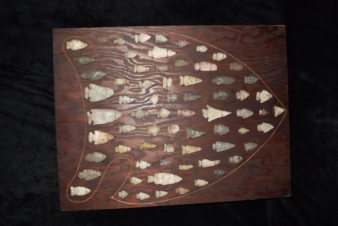 Frame of Arrowheads Wired to Board, Found South of (1 of 7)