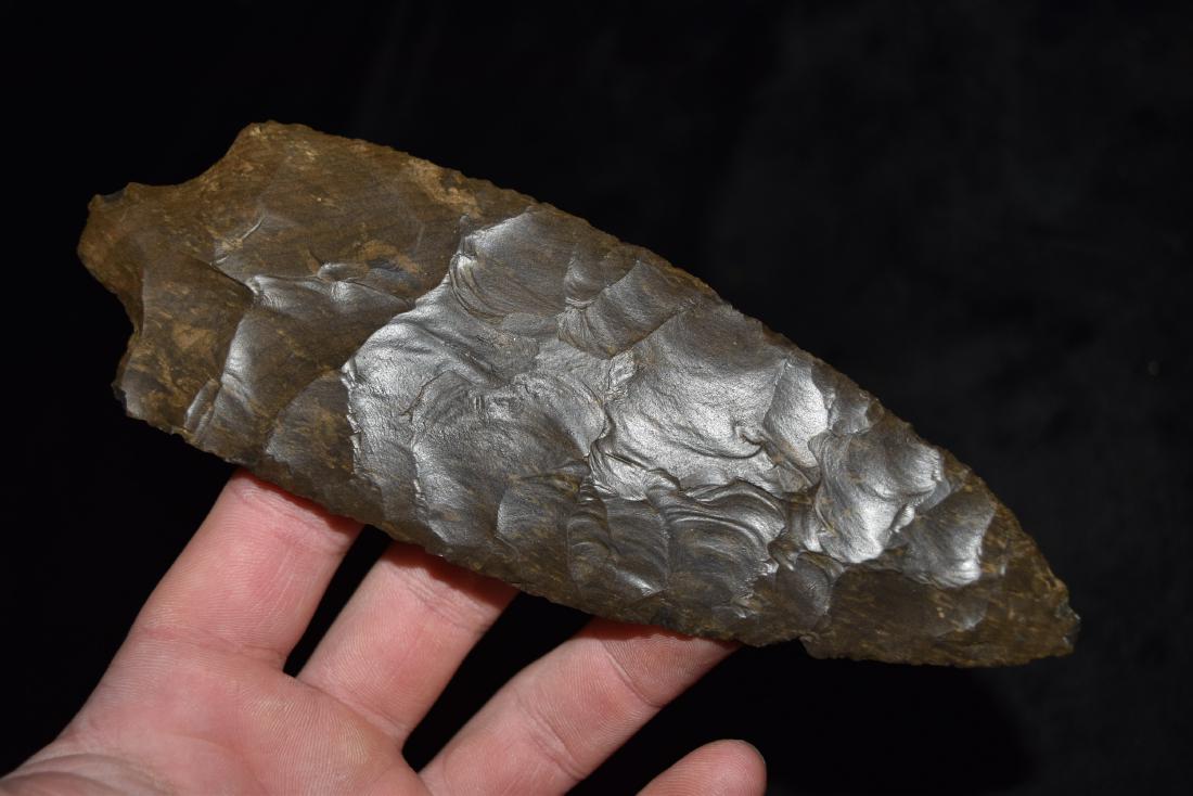 7" Hopewell Stemmed Blade, Dwain Rogers COA, Prentis (1 of 8)