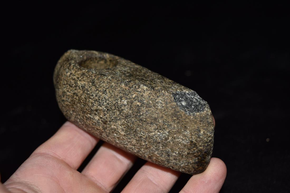 4 1/2" Danish Axe, Hardstone, Drilled Hole, Good Use (1 of 7)