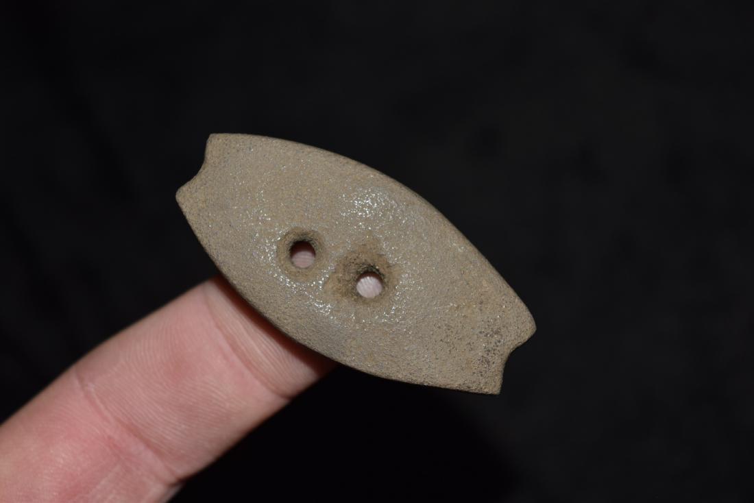 2" Stone Gorget, Unique, Found Near Lebanon, Indiana (1 of 4)