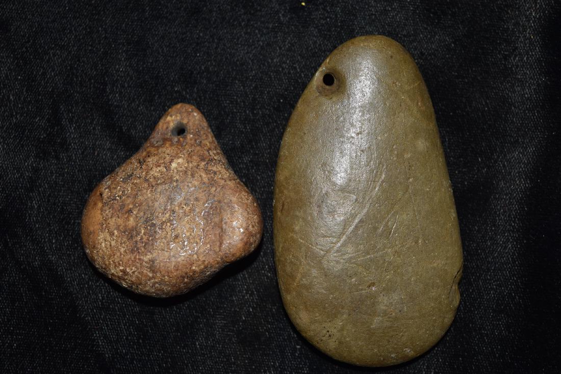 Two Hardstone Pendants, Largest 3 1/4 x 1 7/8" (1 of 5)