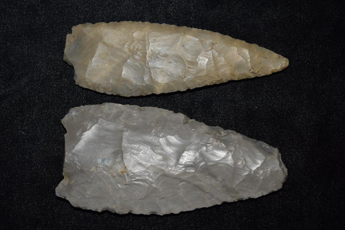 2 Large Hornstone Pieces, Snap Base Dovetail and 4" (1 of 3)