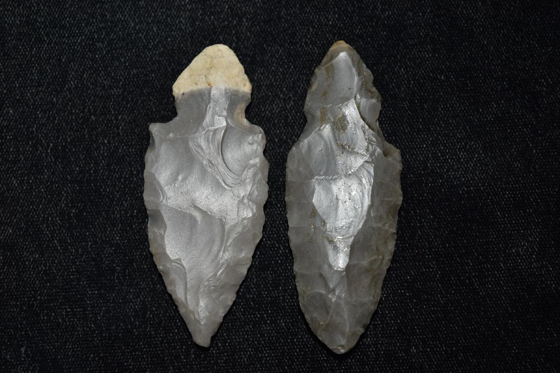 2 Hornstone Turkeytail Points 2 1/2" (1 of 3)