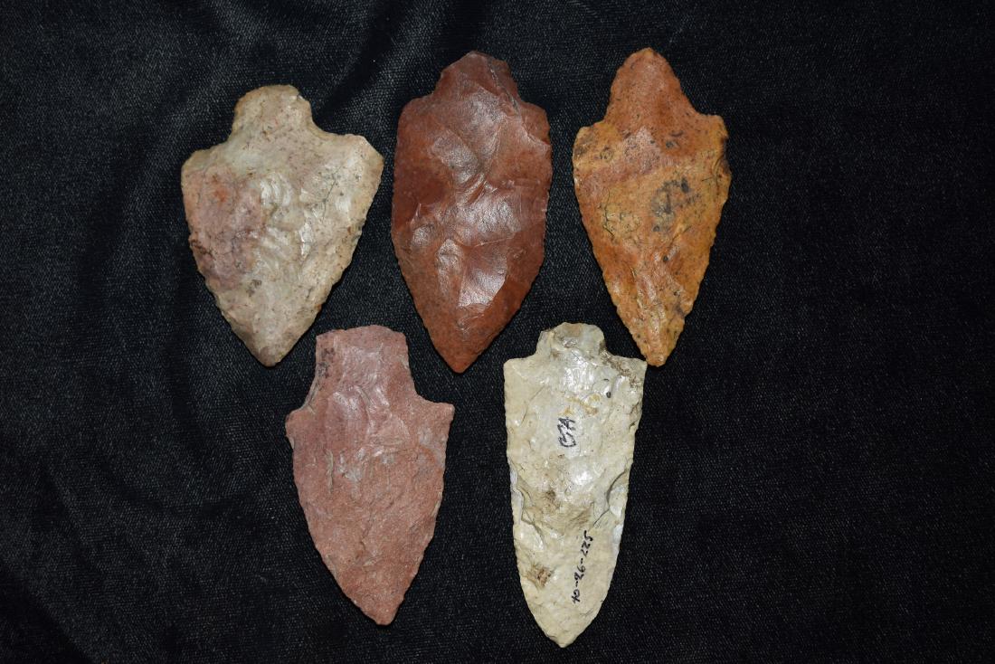 Lot of Nice Points Found in Georgia, Colorful Flints (1 of 3)