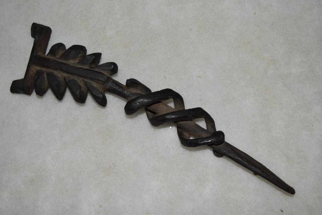 Intricately Carved African Wooden Fetish Snake Effigy (1 of 6)