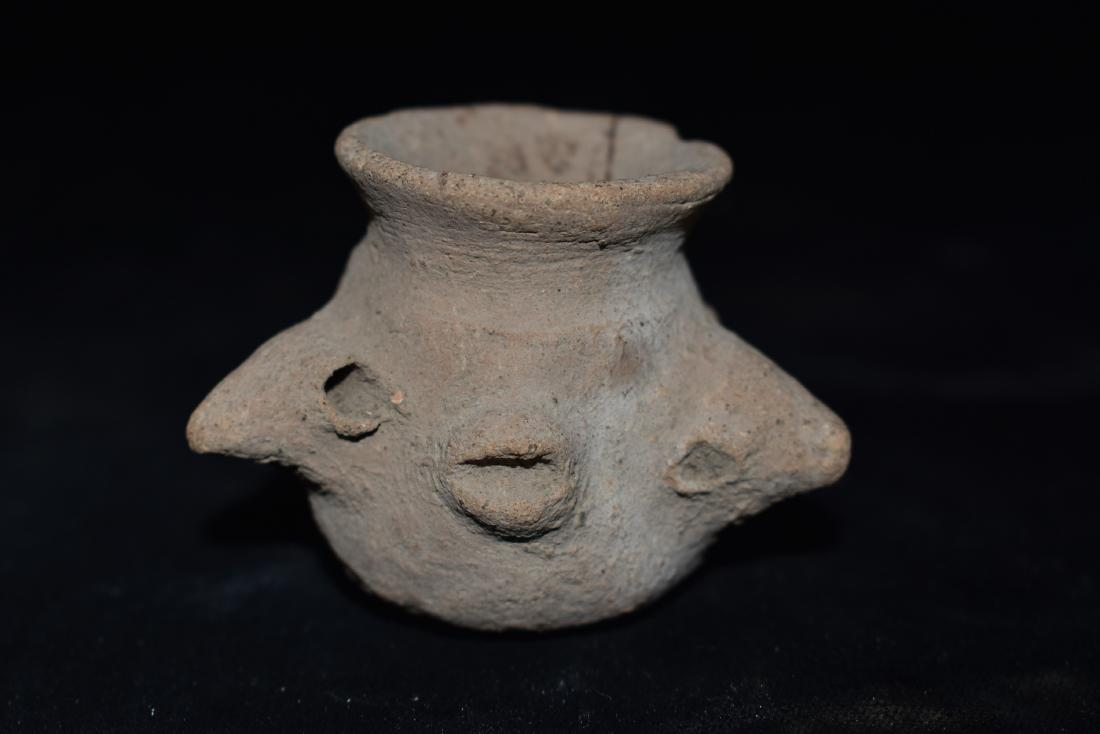 Pre Columbian Effigy Bird Miniature Pot, 2 1/2" Wide, (1 of 6)