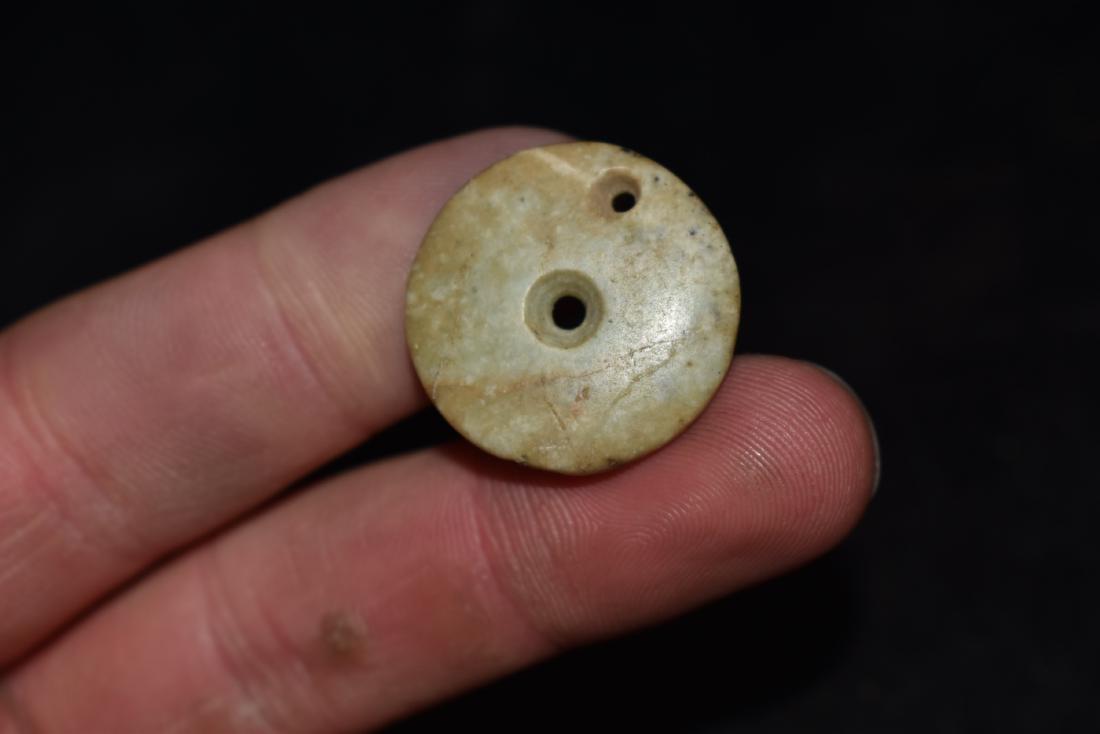 Double Drilled Jade Disc Beads, 1" Round (1 of 4)