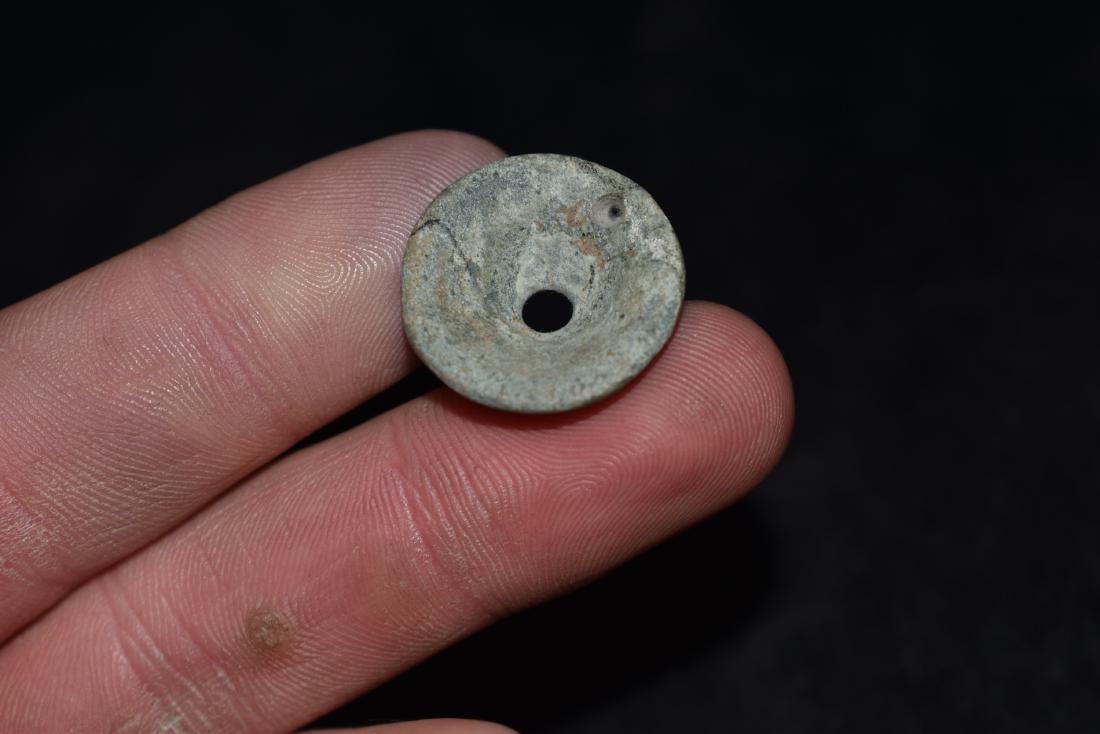 Double Drilled Concaved Round Jade Bead, 3/4" Round (1 of 4)