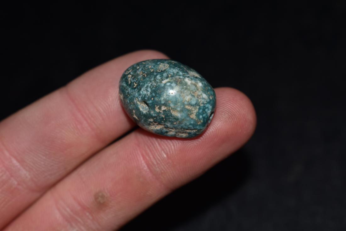 Pre Columbian Effigy Pendant with 2 Eyes, Jade (1 of 5)