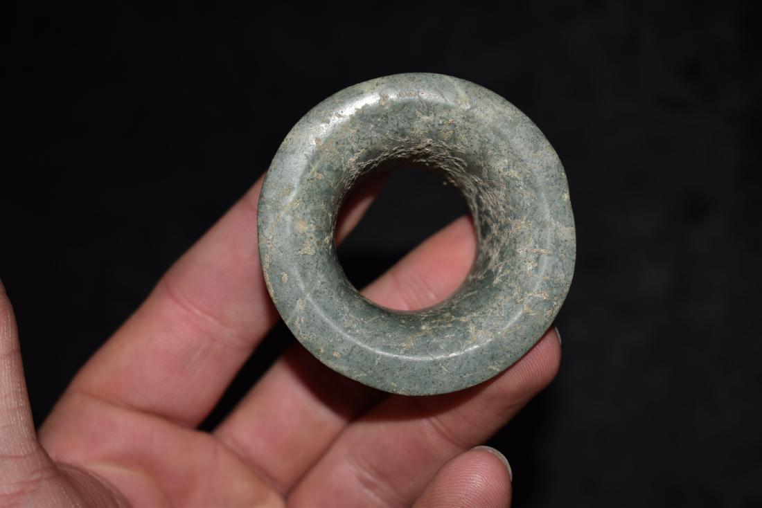 Extra FINE Pre Columbian Jade Ear Spool 2 1/4"x1 1/8" (1 of 8)