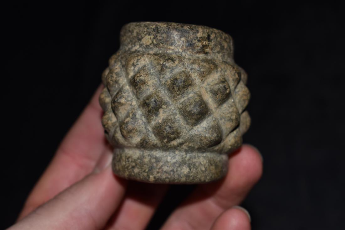 Pre Columbian Stone Mace Head 2 1/4"x2 3/8" (1 of 7)