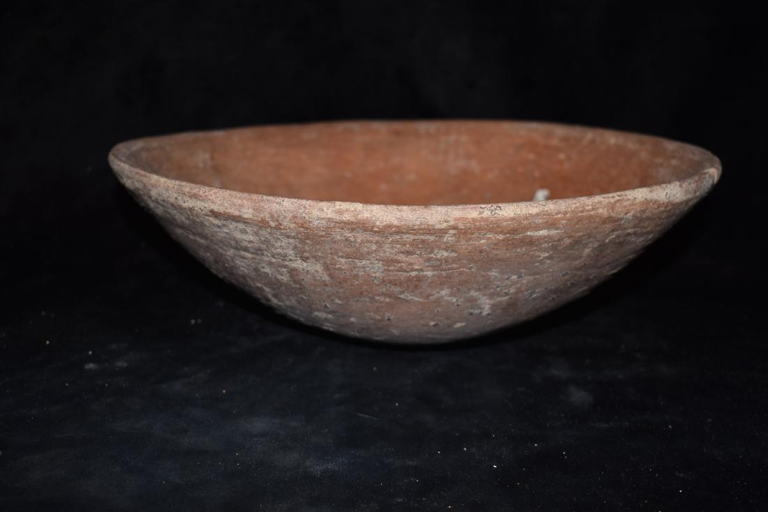 Large Pre Columbian Red Bowl Solid 12 3/4"x4 1/4" (1 of 7)