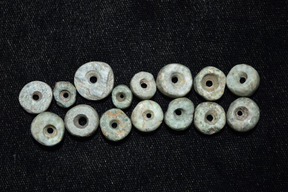 15 Pre Columbian Round Jade Beads 1/4" to 1/2" (1 of 6)