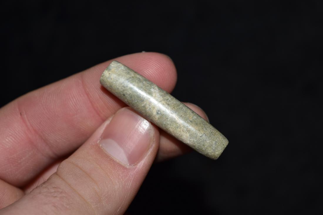 Pre Columbian Jade Tube Bead, Butt Drilled on Both End, (1 of 5)