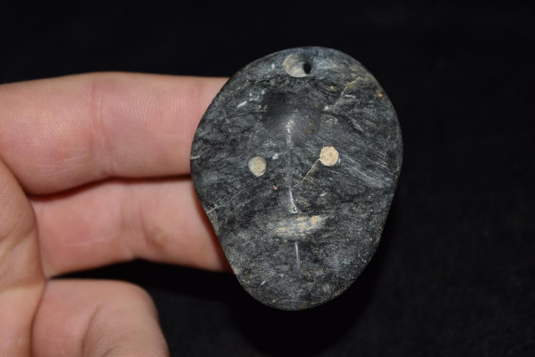 Pre Columbian hard Stone Pendant Head Effigy, Pendant 2 (1 of 5)
