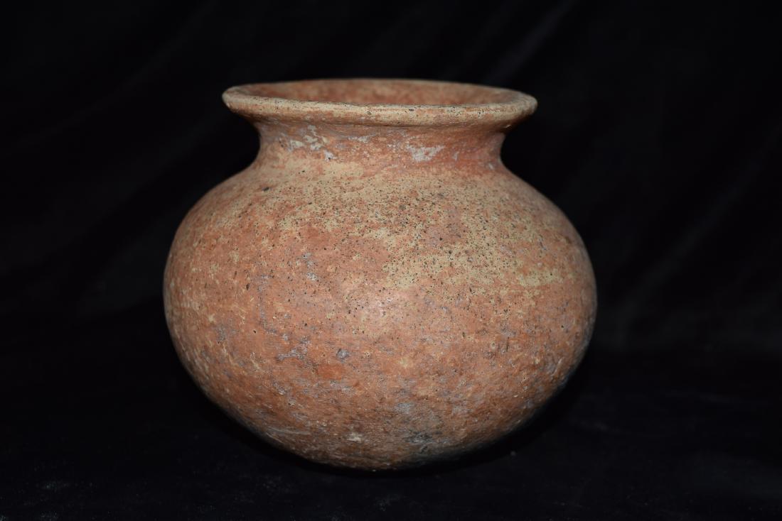 Pre Columbian Round Bottle Some red paint, Solid 5 1/2 (1 of 6)