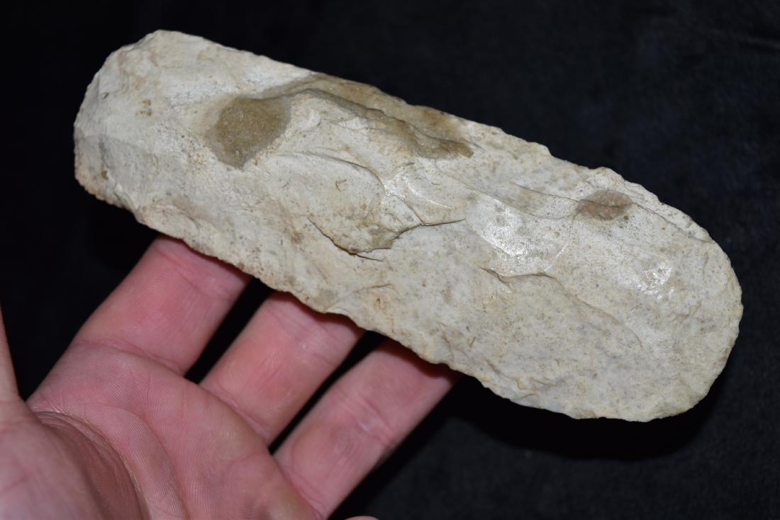 6 1/8" Burlington chert Sedalia digger, great bit: 6 1/8" Burlington chert Sedalia digger, great bit polish