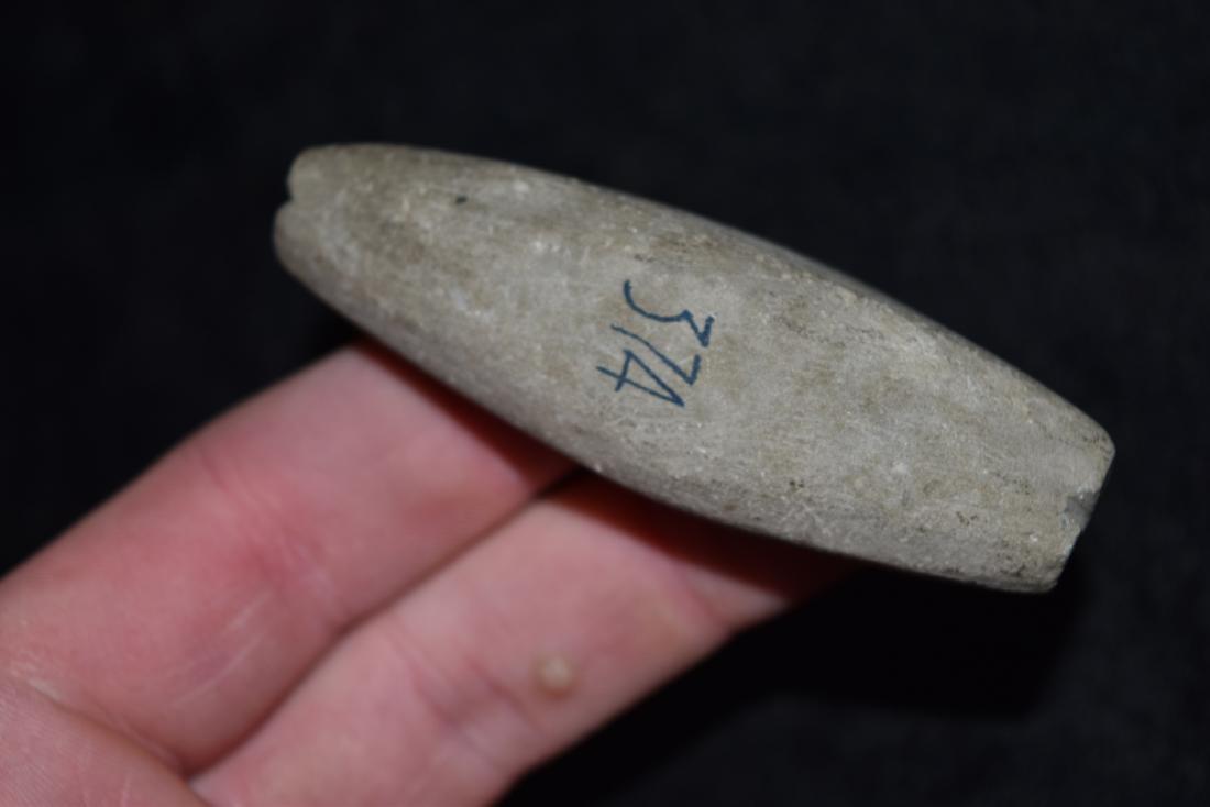 2 7/8" Nice Limestone Boat Stone, Johnston Co, TN: 2 7/8" Nice Limestone Boat Stone, Johnston Co, TN