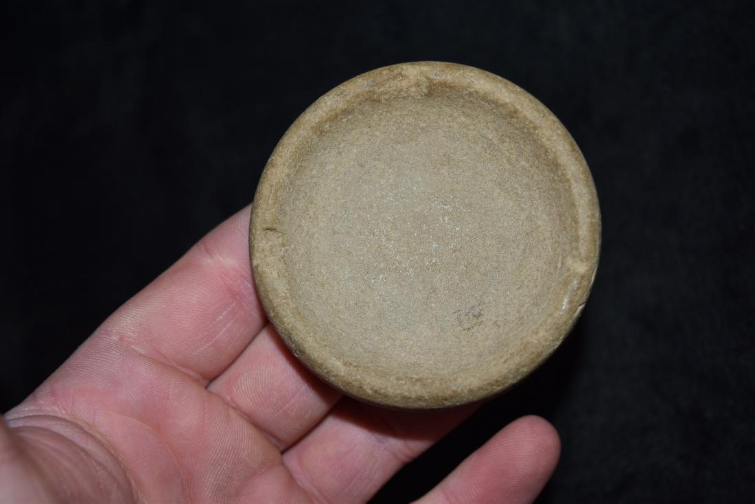 2 3/4" x 3/4" Limestone Cahokia Disc Chips, Two Rim,: 2 3/4" x 3/4" Limestone Cahokia Disc Chips, Two Rim, Henderson Co, MO