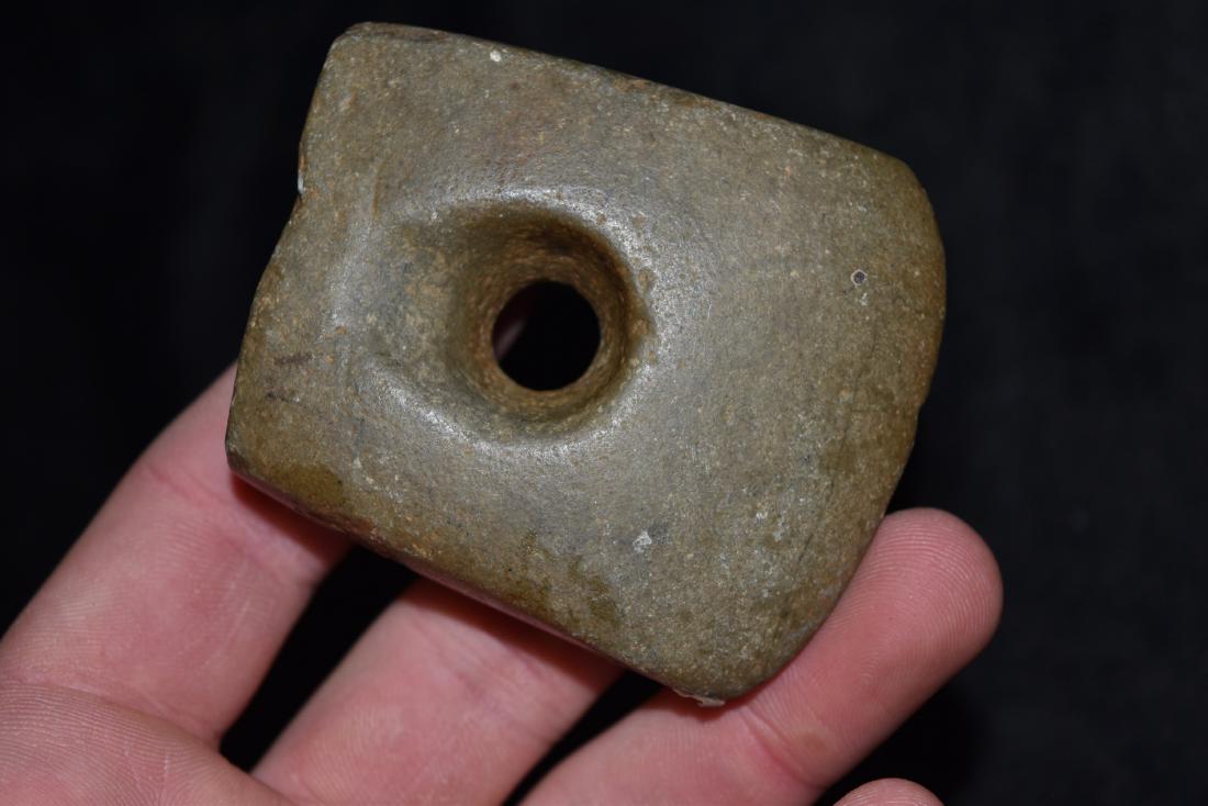 2 3/4" x 2 1/4" Holed Southwest Island Axe: 2 3/4" x 2 1/4" Holed Southwest Island Axe