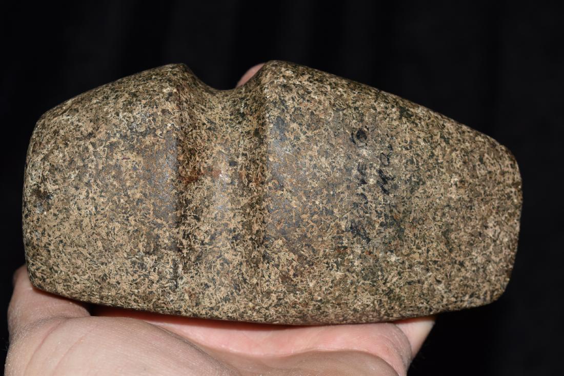 5 1/4" 3/4 Grooved Axe Great shape and material found: 5 1/4" 3/4 Grooved Axe Great shape and material found by W. Brown, Dootte Co MO
