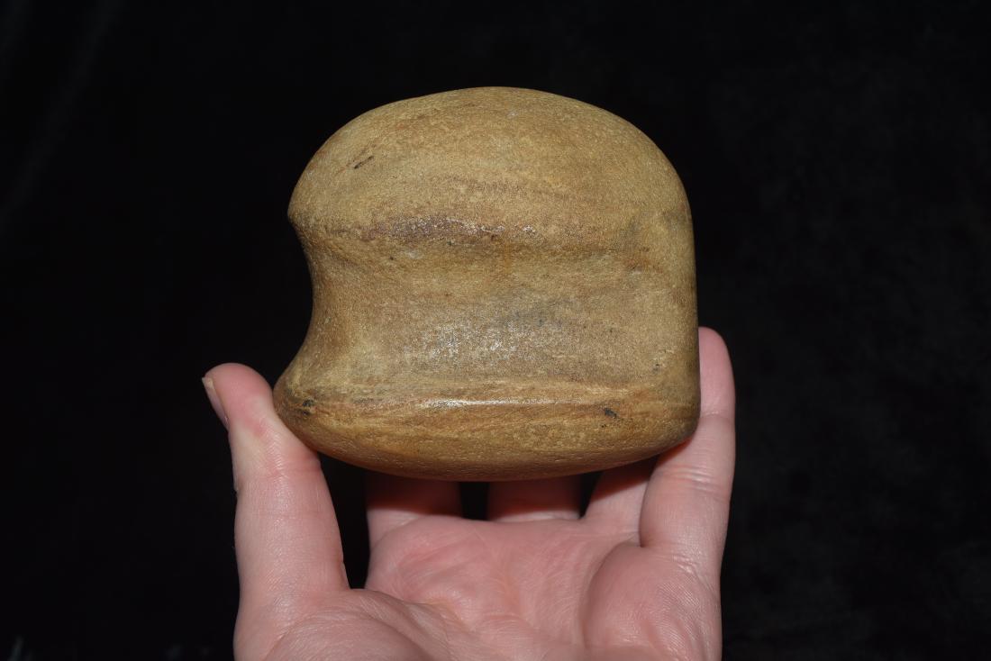 3 3/8" x 2 3/4" 3/4 Grooved Hammerstone, Florance Co, (1 of 5)