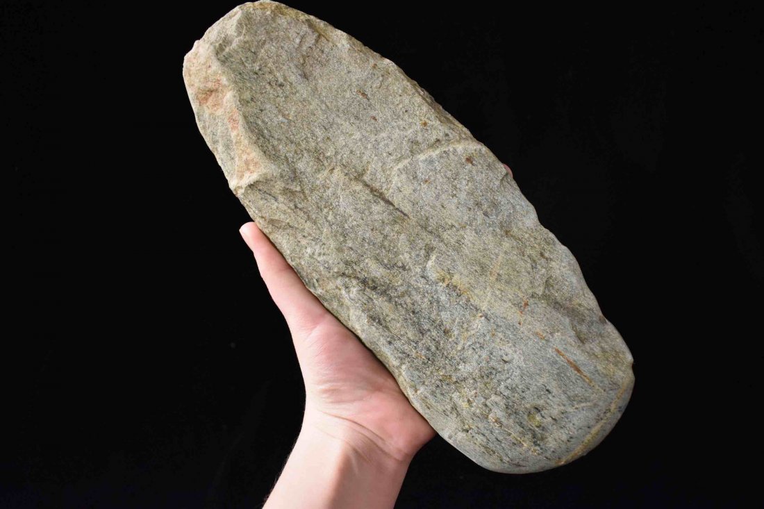 10 3/8" x 4 1/4" Green Basalt Spade, Posey Co. IND (1 of 5)