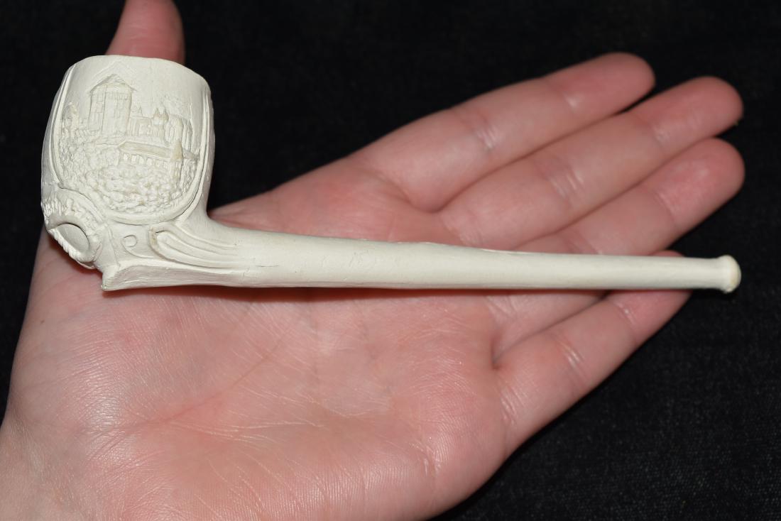 5 3/4" 1700-1800 Heavily Designed Bowl, Historic Pipe (1 of 6)