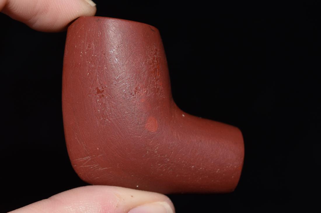 3 1/4" x 1 1/2" Catlinite Late Historic Pipe, Ex Dan (1 of 6)