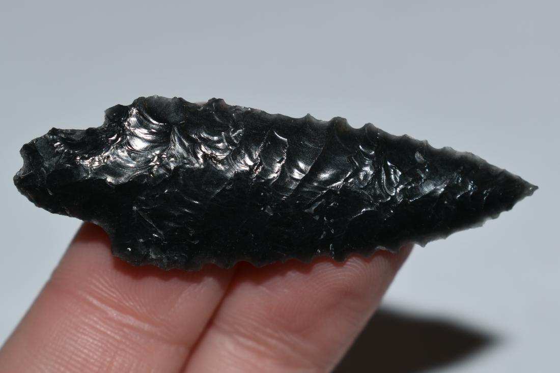 1 7/8" Cascade Shoulder Point, Obsidian, Ex Brock (1 of 4)