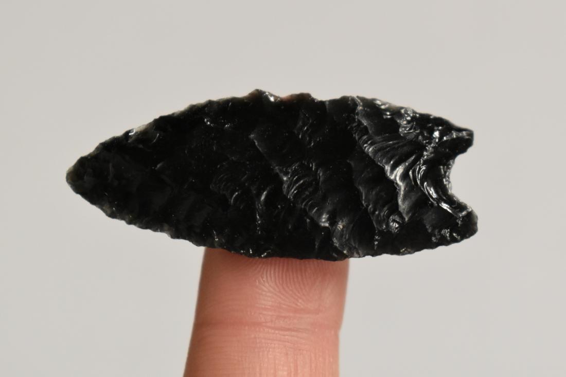 4 1/8" Black Rock Concave Point, Obsidian, Ex Brock (1 of 4)