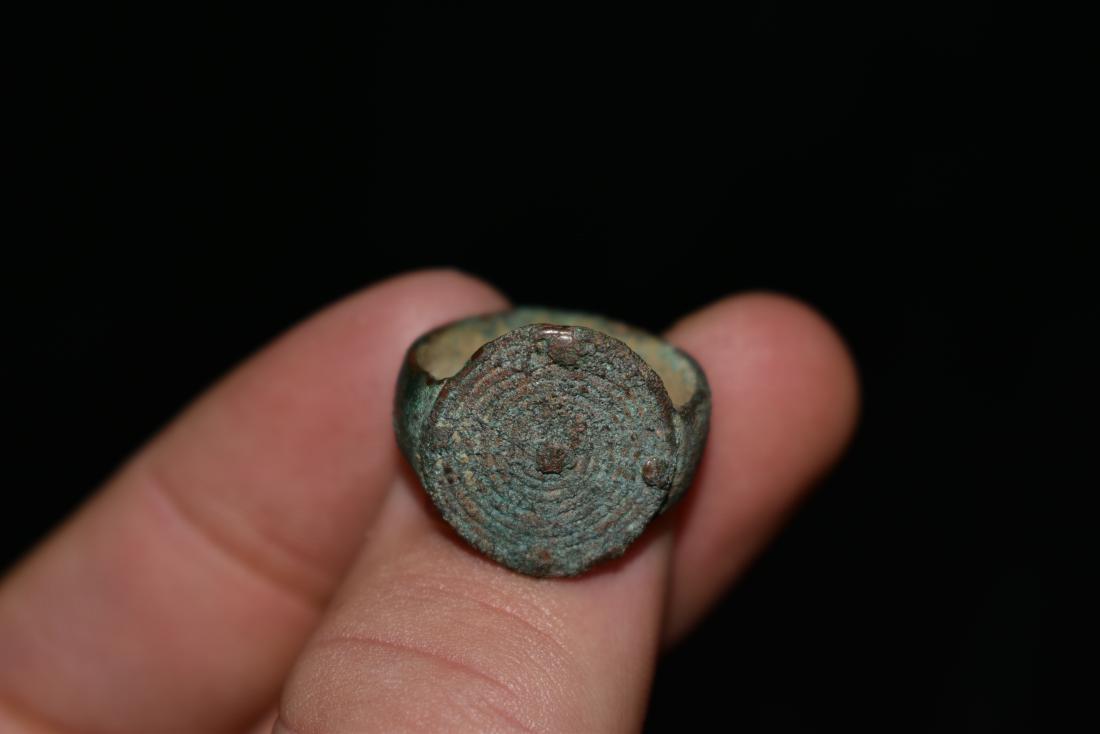 3/4" x 3/4" Designed Roman Ring, Brass or Copper (1 of 6)