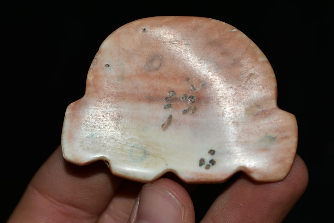 2 5/8" x 1 3/4" Spondylus Shell Effigy Pendant, Peru (1 of 6)