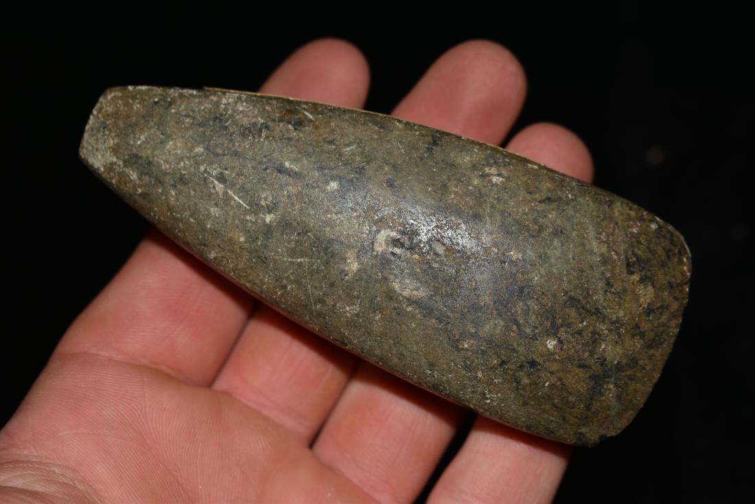4 3/8" x 4 1/4" Neolithic Celt, Japanese (1 of 6)