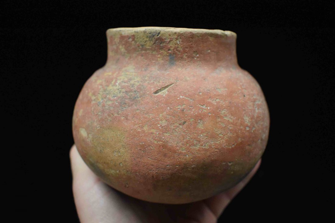 4 1/2" T Red Painted Water Bottle, Arkansas, Good Paint (1 of 7)