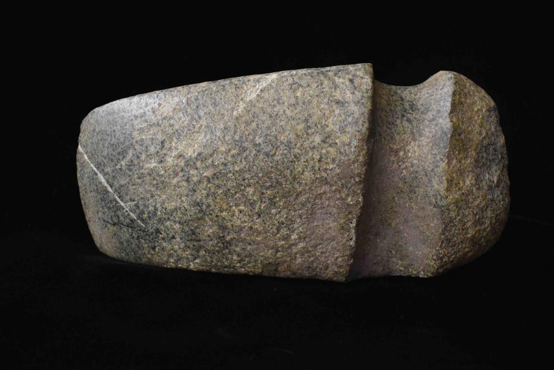 The Good Friday Axe Pictured CSAJ, Found by Bud Goodwin: The Good Friday Axe found 1985 by Bud Goodwin. 8 1/2" x 4 1/2", weighs just over 5 1/2lbs, pictured in 1986 Central States pg 38, Made of green granite, Marion Co MOVery Fine and Great Size.
